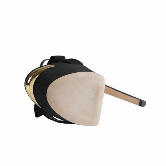 DSQUARED Black and Gold Platform Heels - Picture 6 of 7